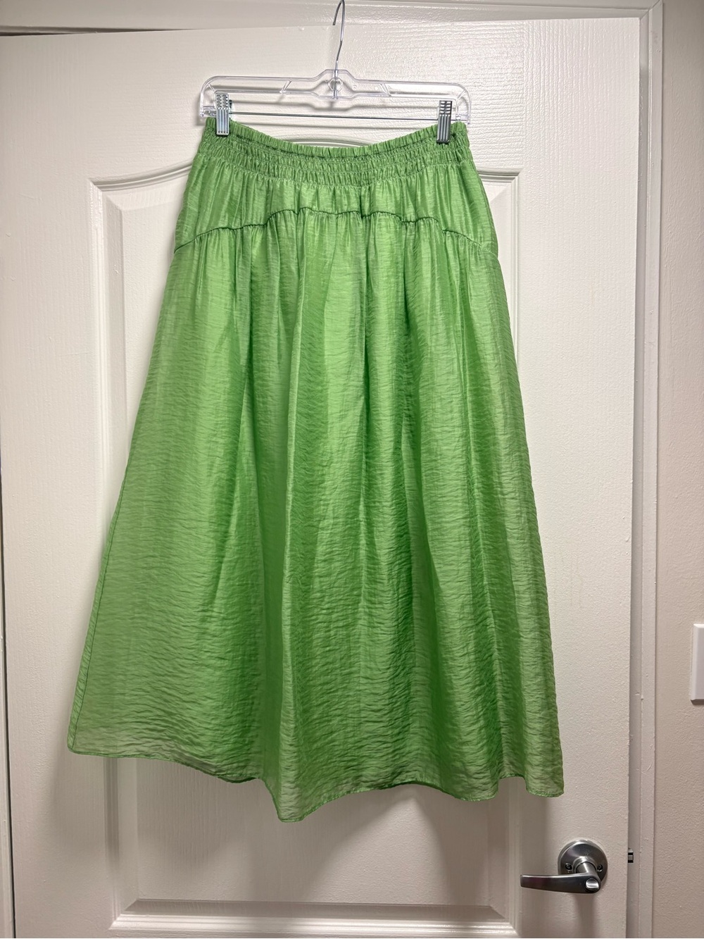 Kiwi Green Vince Midi/Maxi Skirt Small Resort Coastal